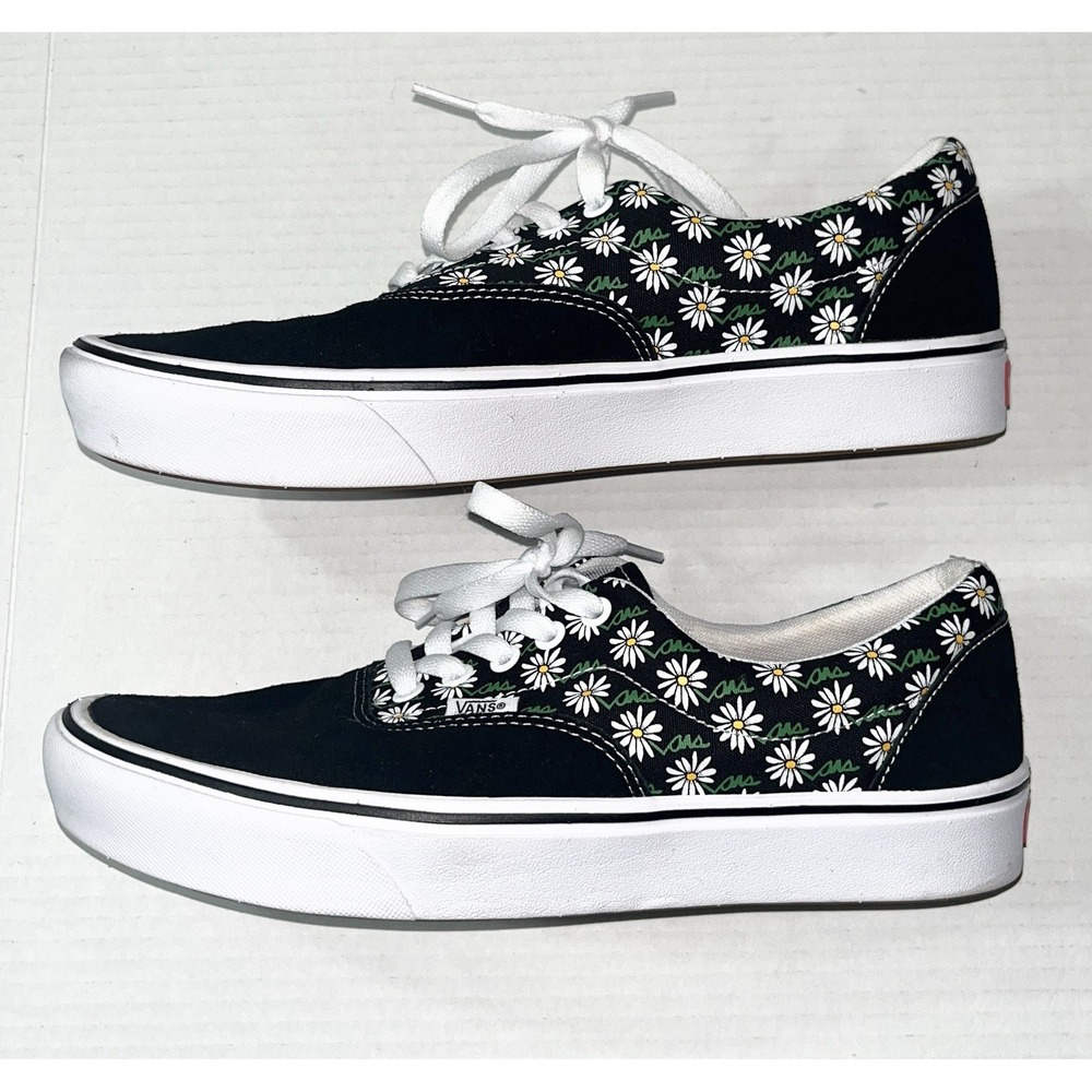 Vans Era Scribble Flower Sneakers Men's 10 Daisy Black 500383 Skater Floral - Picture 6 of 11